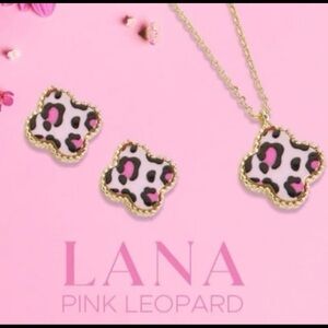 Park Lane Pink Leopard Lana Set Necklace and Earrings